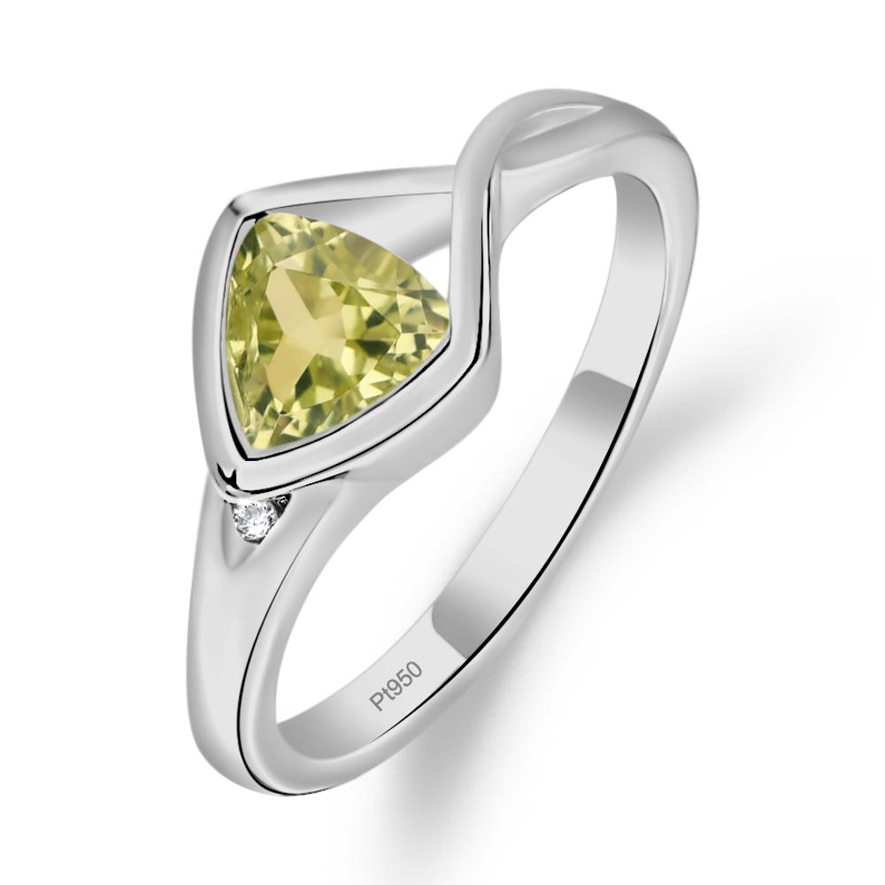 Lemon Quartz Arrowhead Ring - LUO Jewelry #metal_platinum