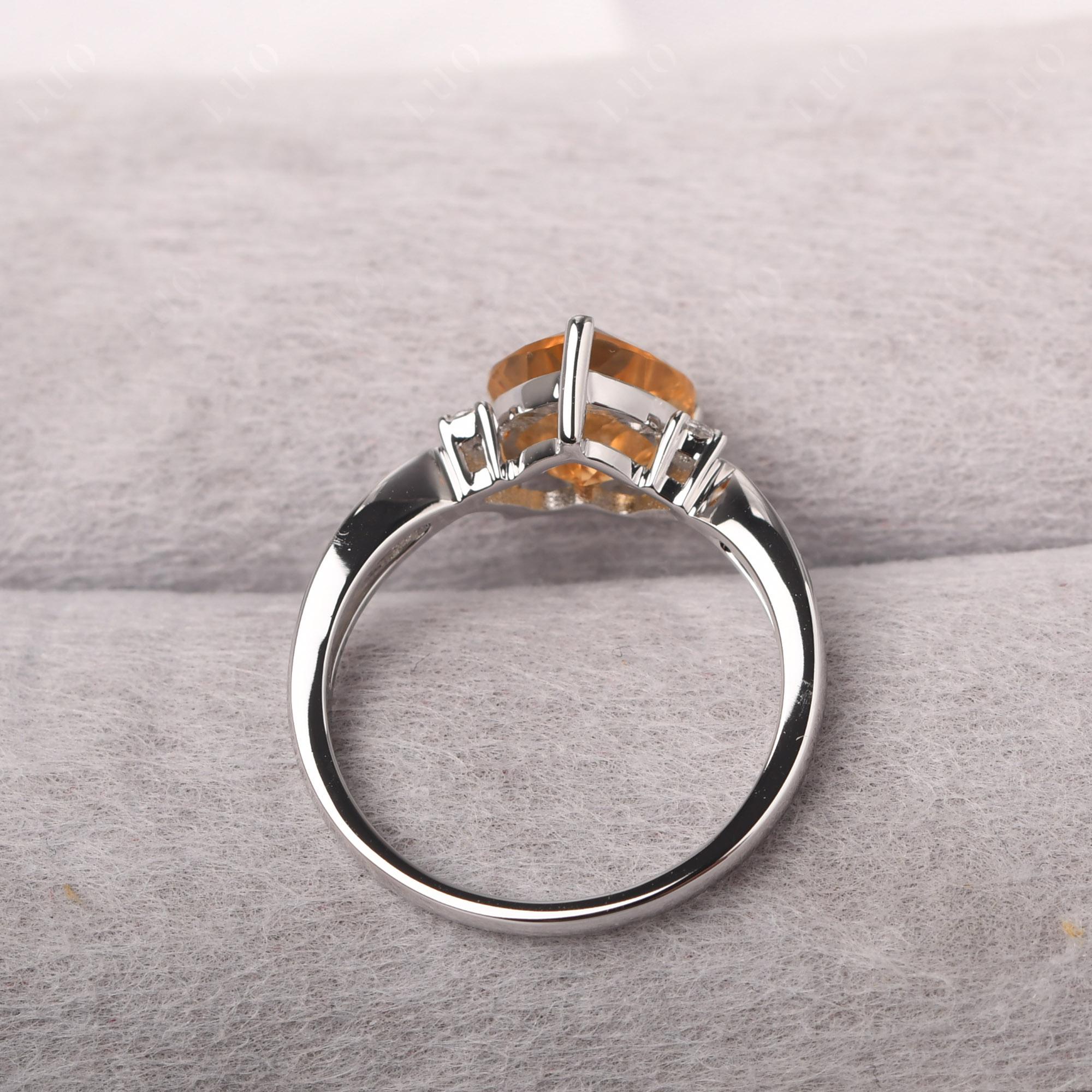 Heart Shaped Citrine Ring - LUO Jewelry