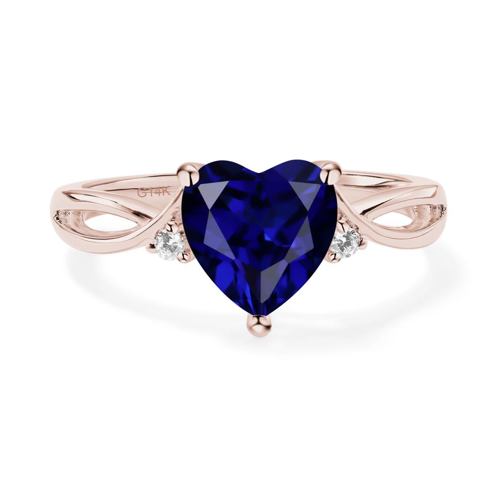 Heart Shaped Sapphire Ring - LUO Jewelry #metal_14k rose gold