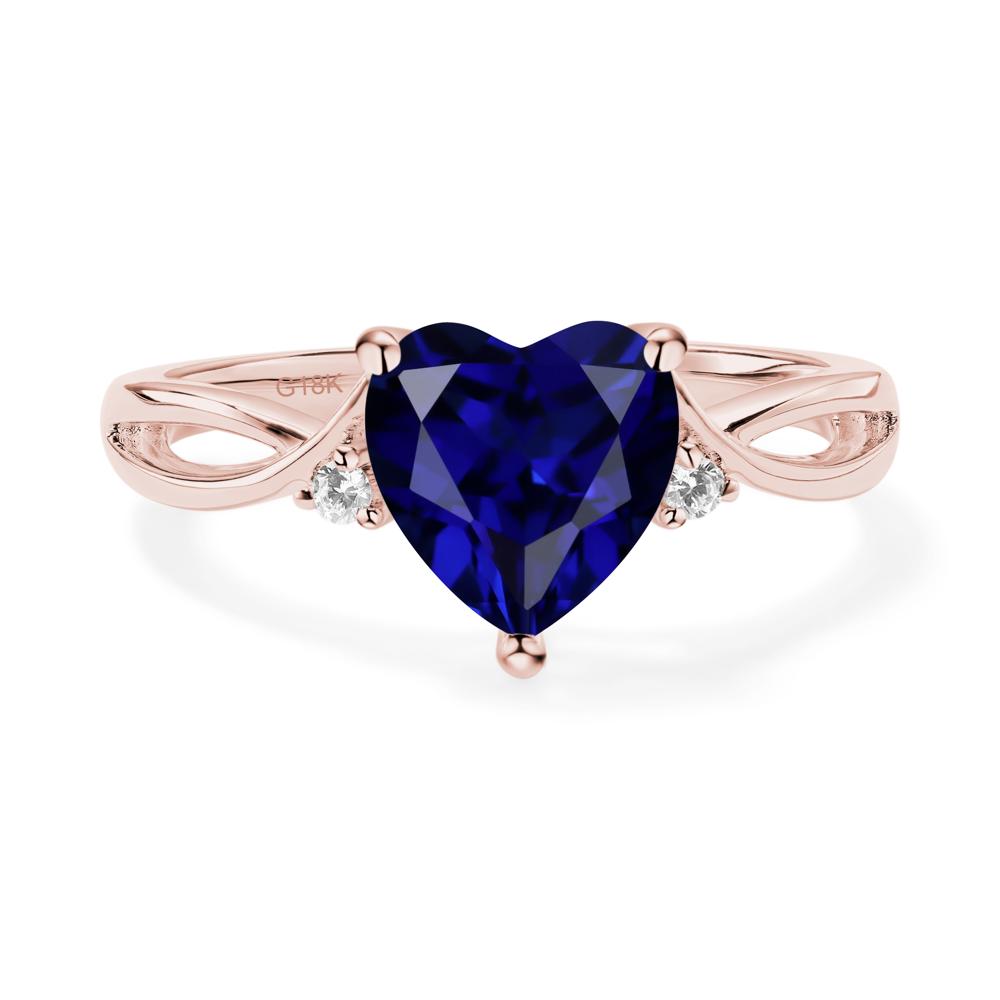 Heart Shaped Sapphire Ring - LUO Jewelry #metal_18k rose gold