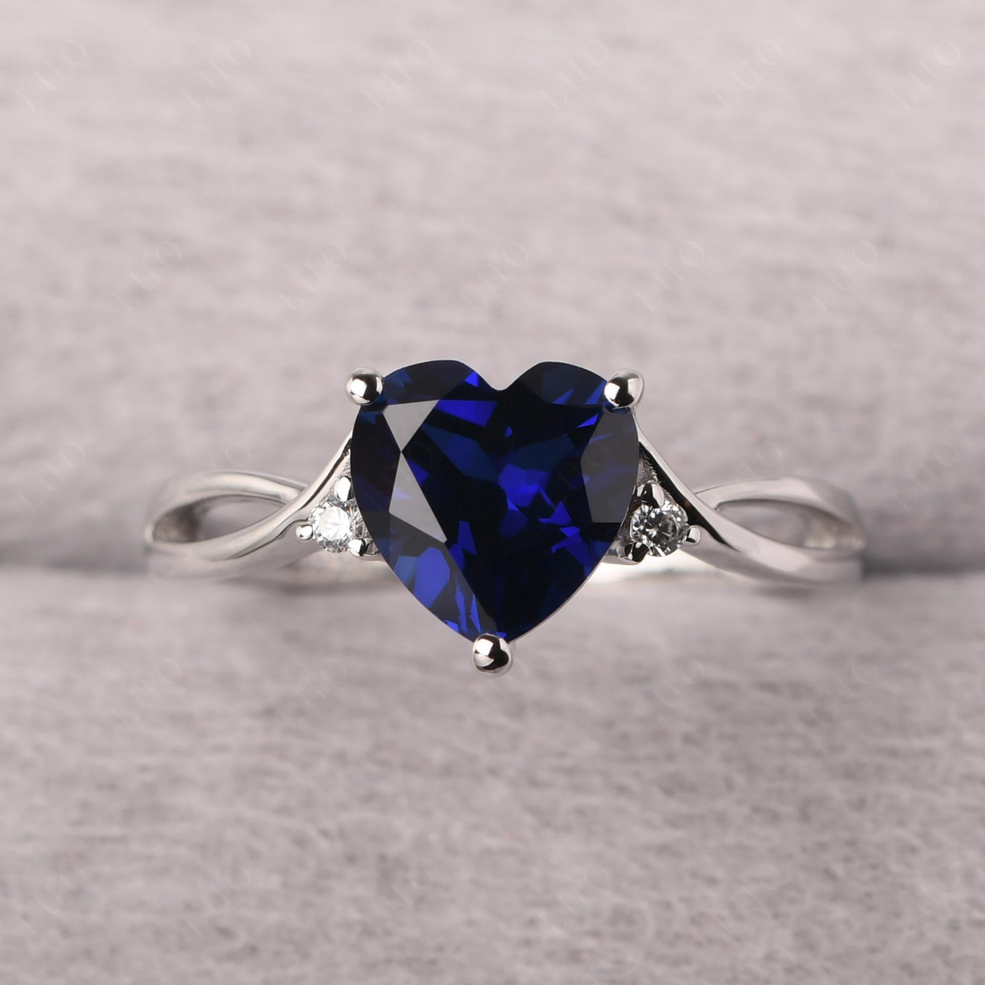 Heart Shaped Sapphire Ring - LUO Jewelry