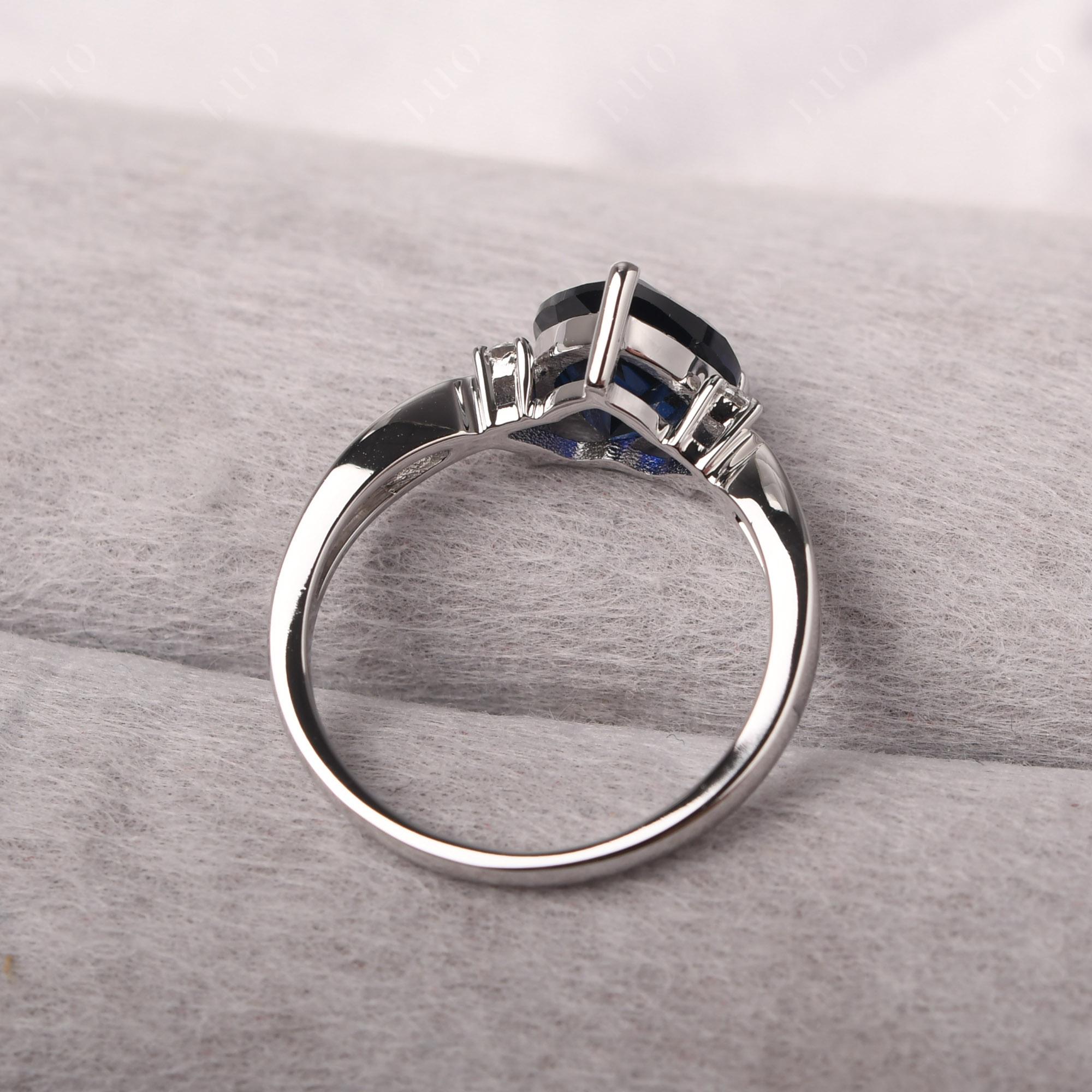 Heart Shaped Sapphire Ring - LUO Jewelry