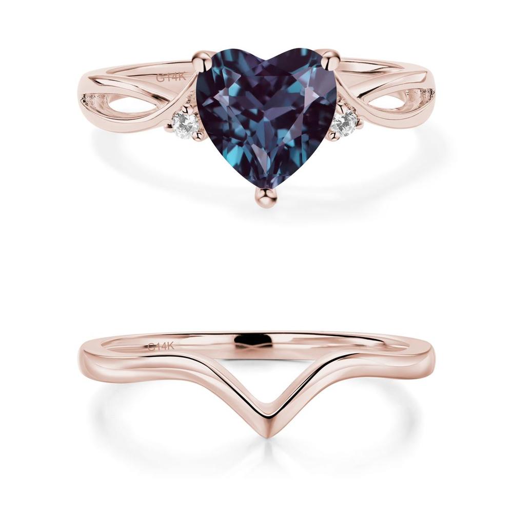Heart Shaped Alexandrite Ring - LUO Jewelry #metal_xxxxx