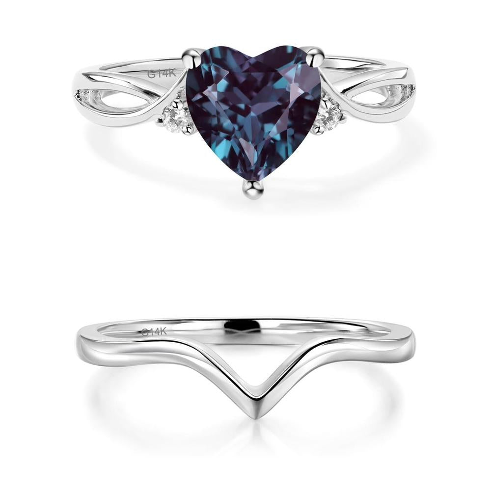 Heart Shaped Alexandrite Ring - LUO Jewelry #metal_xxxxx