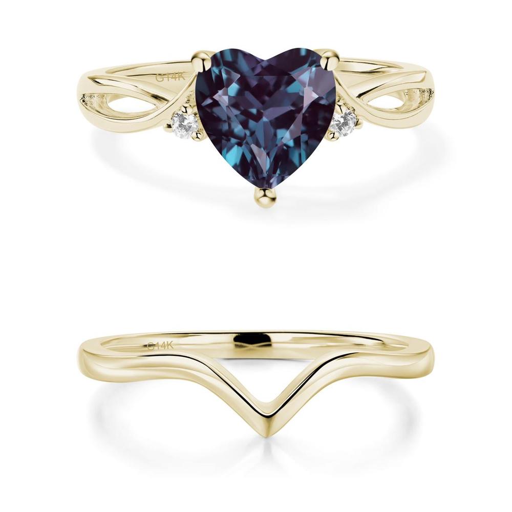 Heart Shaped Alexandrite Ring - LUO Jewelry #metal_xxxxx