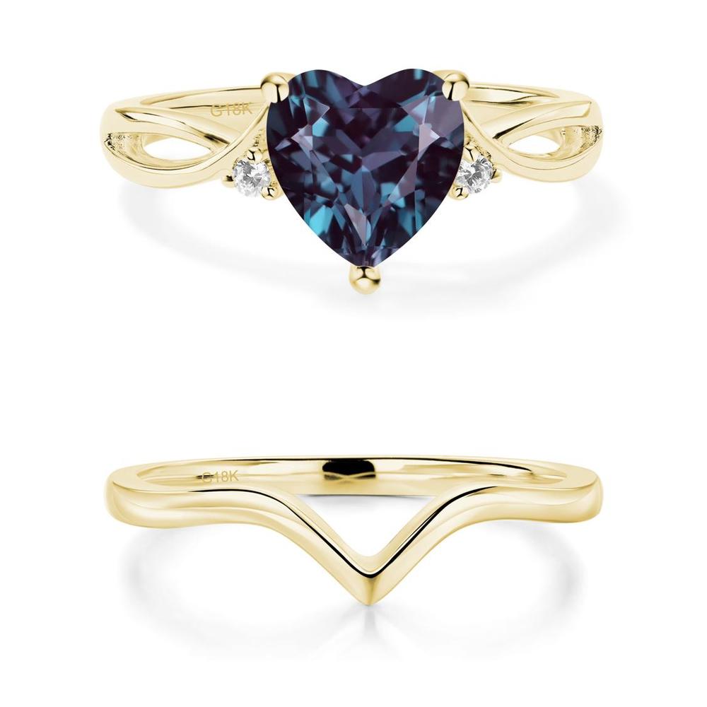 Heart Shaped Alexandrite Ring - LUO Jewelry #metal_xxxxx