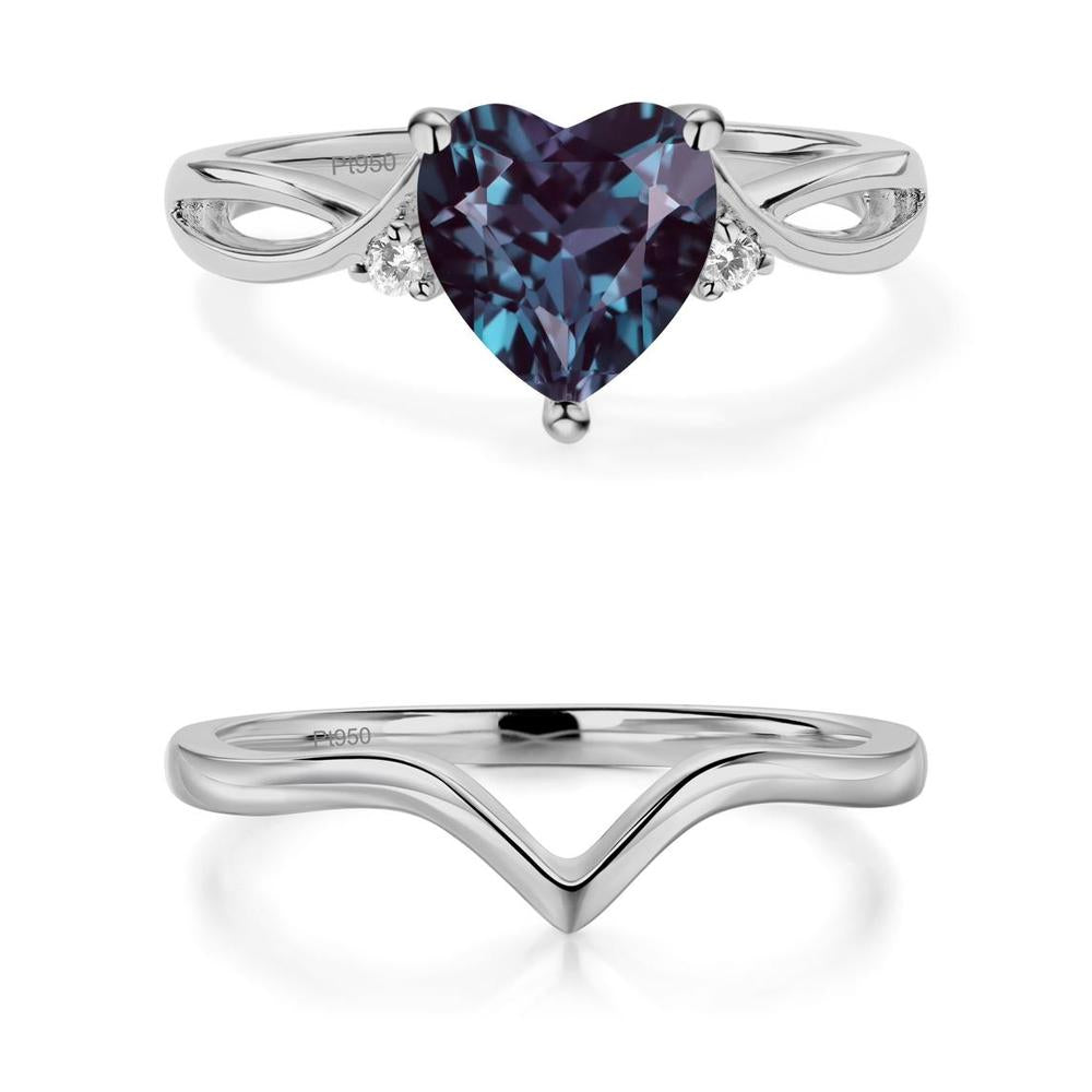 Heart Shaped Alexandrite Ring - LUO Jewelry #metal_xxxxx