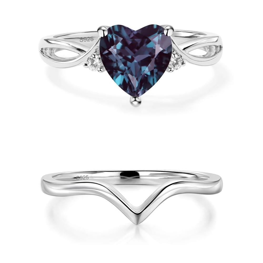 Heart Shaped Alexandrite Ring - LUO Jewelry #metal_xxxxx