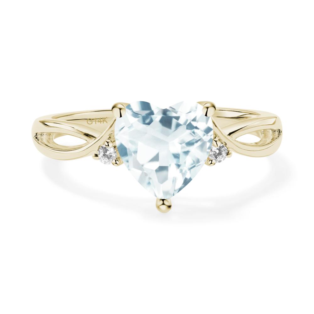 Heart Shaped Aquamarine Ring - LUO Jewelry #metal_xxxxx