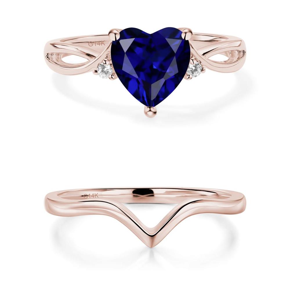 Heart Shaped Sapphire Ring - LUO Jewelry #metal_xxxxx