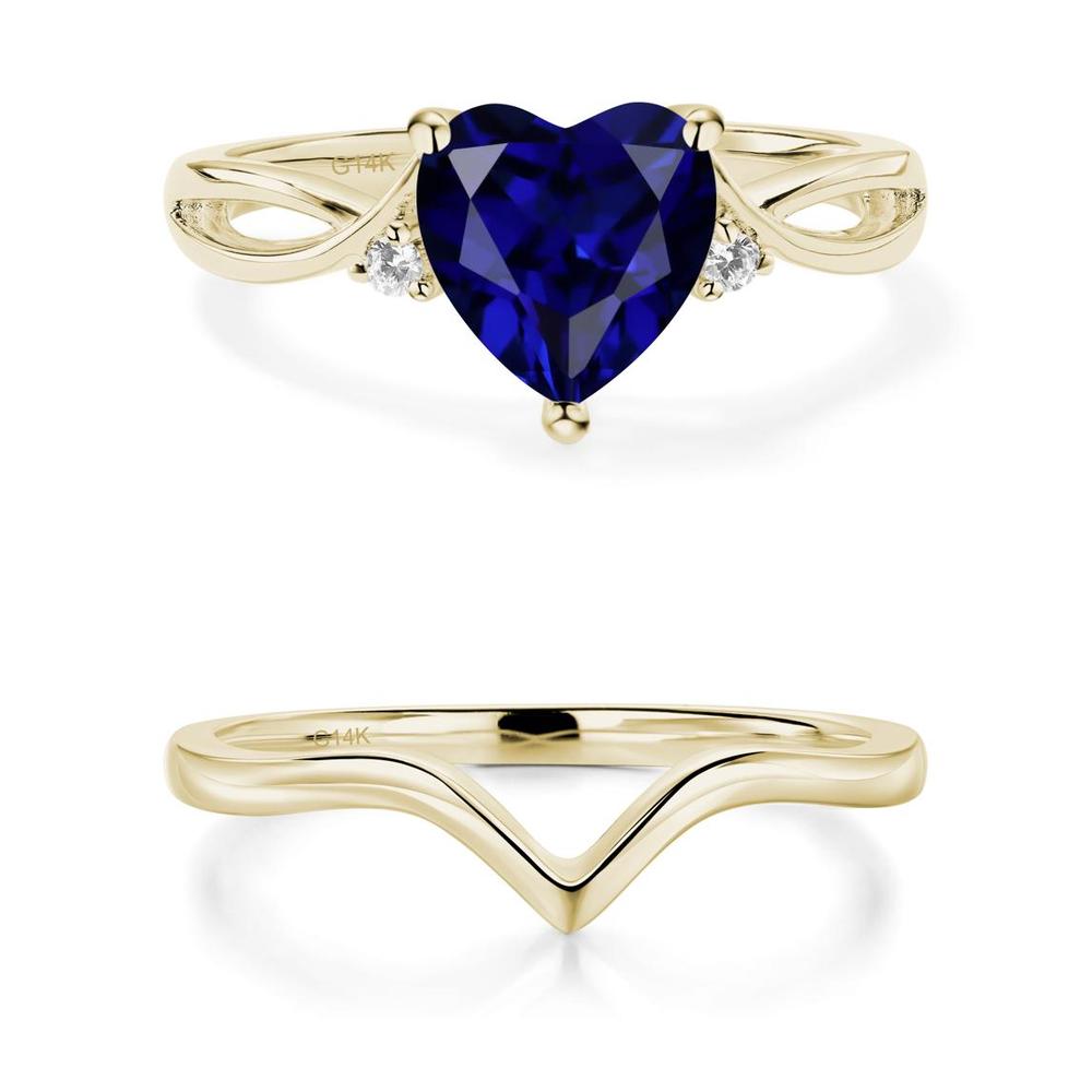 Heart Shaped Sapphire Ring - LUO Jewelry #metal_xxxxx