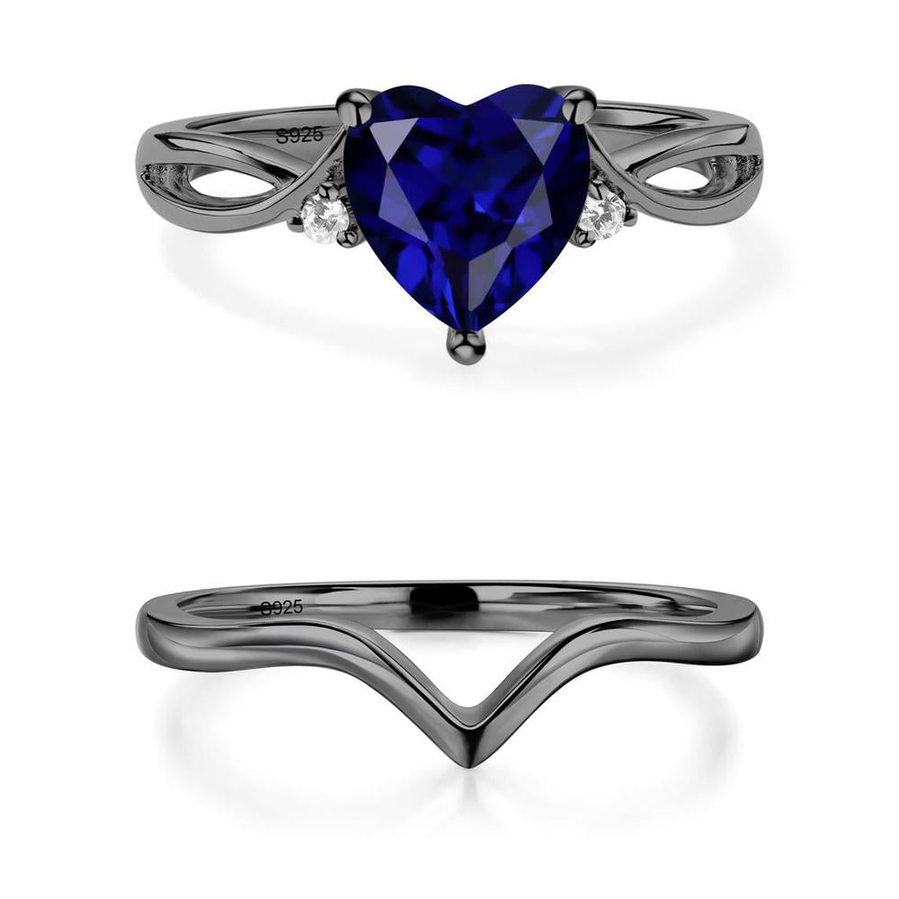 Heart Shaped Sapphire Ring - LUO Jewelry #metal_xxxxx