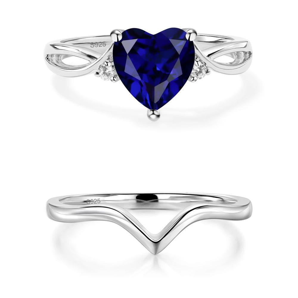 Heart Shaped Sapphire Ring - LUO Jewelry #metal_xxxxx