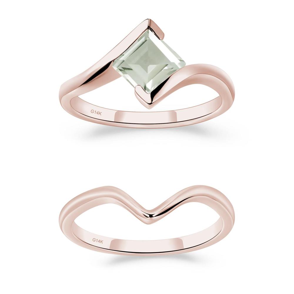 Green Amethyst Tension Engagement Ring - LUO Jewelry #metal_xxxxx