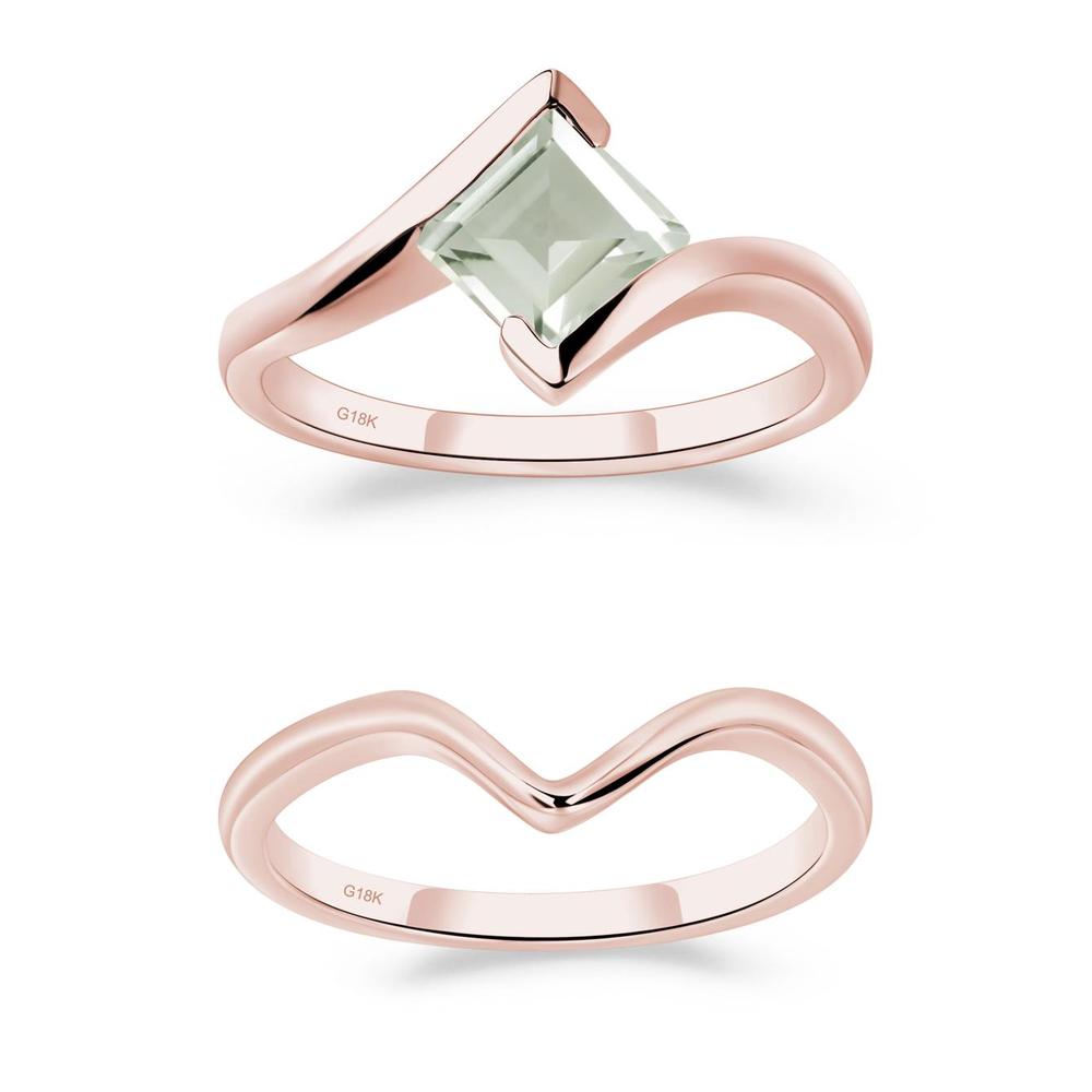 Green Amethyst Tension Engagement Ring - LUO Jewelry #metal_xxxxx