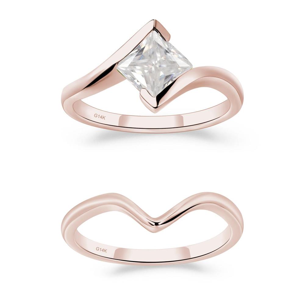 Moissanite Tension Engagement Ring - LUO Jewelry #metal_xxxxx