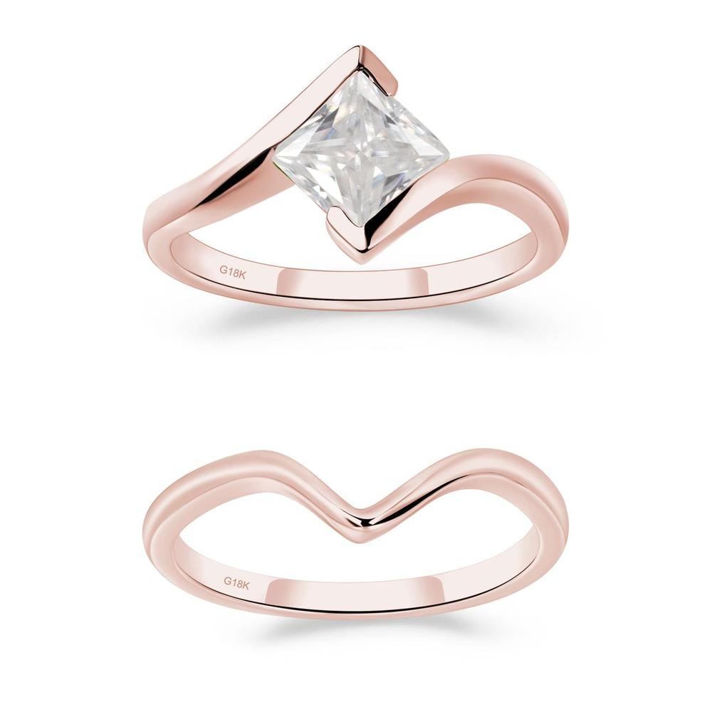 Moissanite Tension Engagement Ring - LUO Jewelry #metal_xxxxx