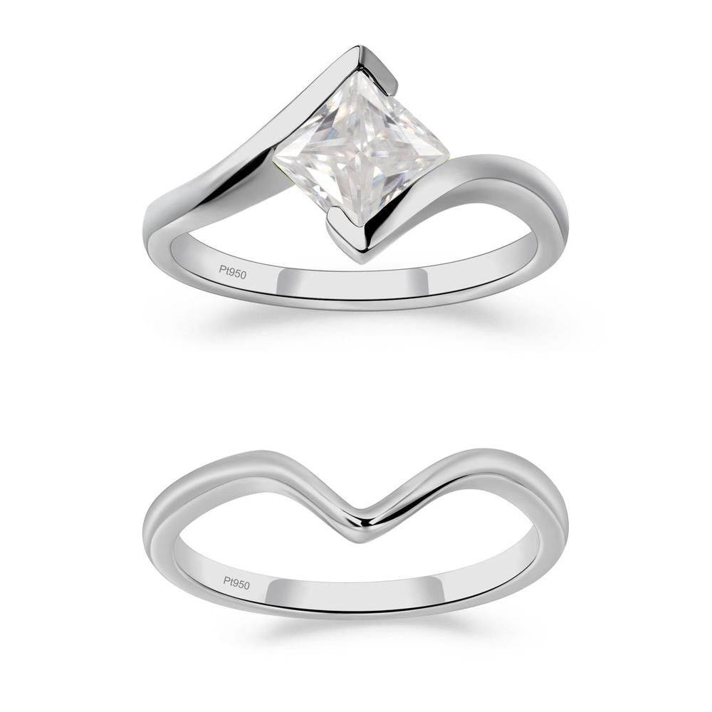 Moissanite Tension Engagement Ring - LUO Jewelry #metal_xxxxx