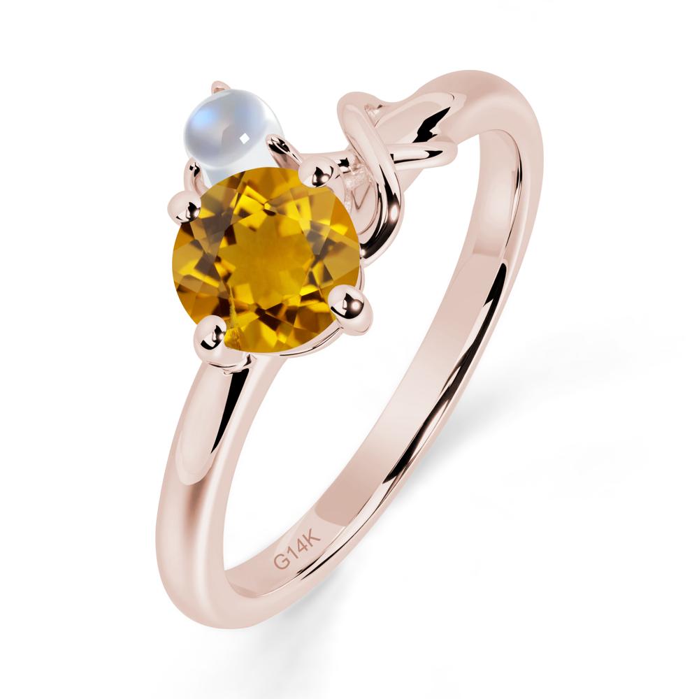 Citrine Infinity Symbol Ring - LUO Jewelry #metal_14k rose gold