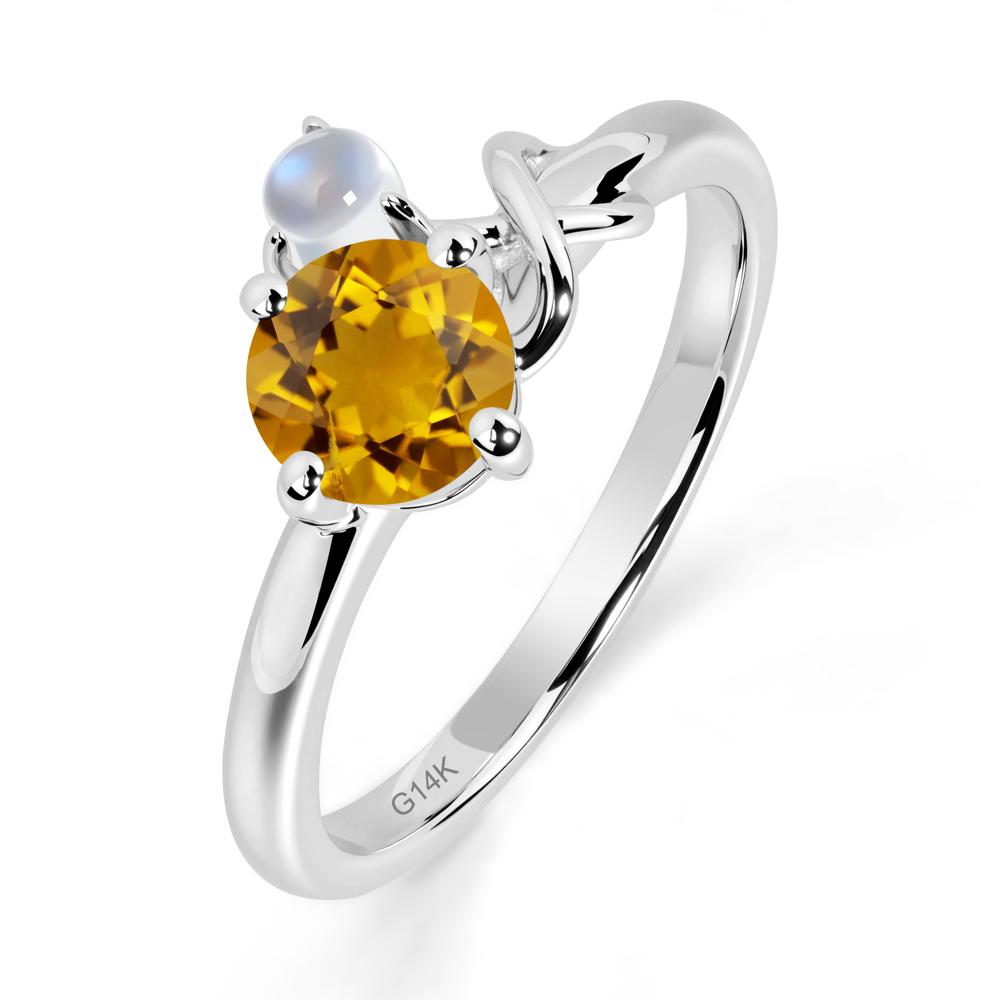 Citrine Infinity Symbol Ring - LUO Jewelry #metal_14k white gold