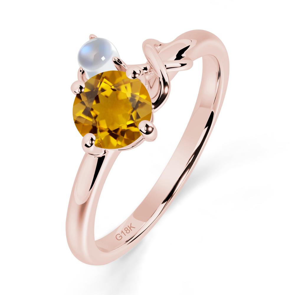 Citrine Infinity Symbol Ring - LUO Jewelry #metal_18k rose gold