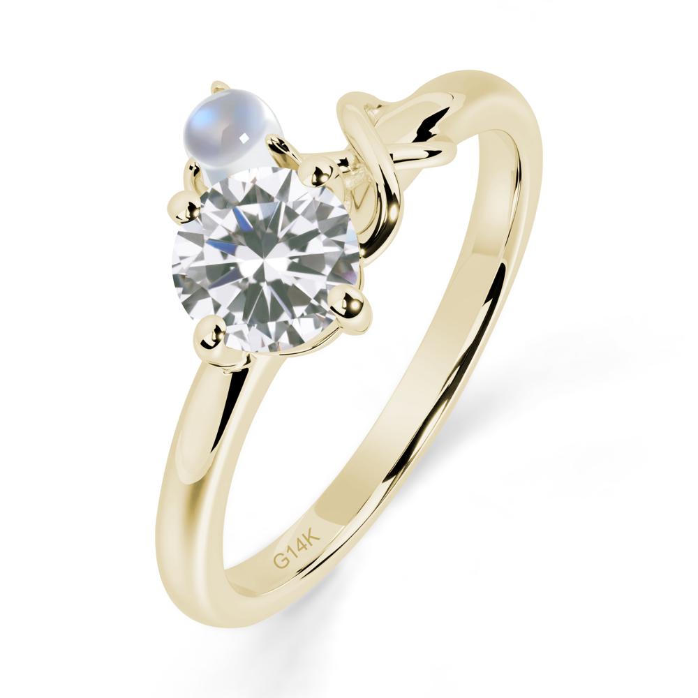 Cubic Zirconia Infinity Symbol Ring - LUO Jewelry #metal_14k yellow gold