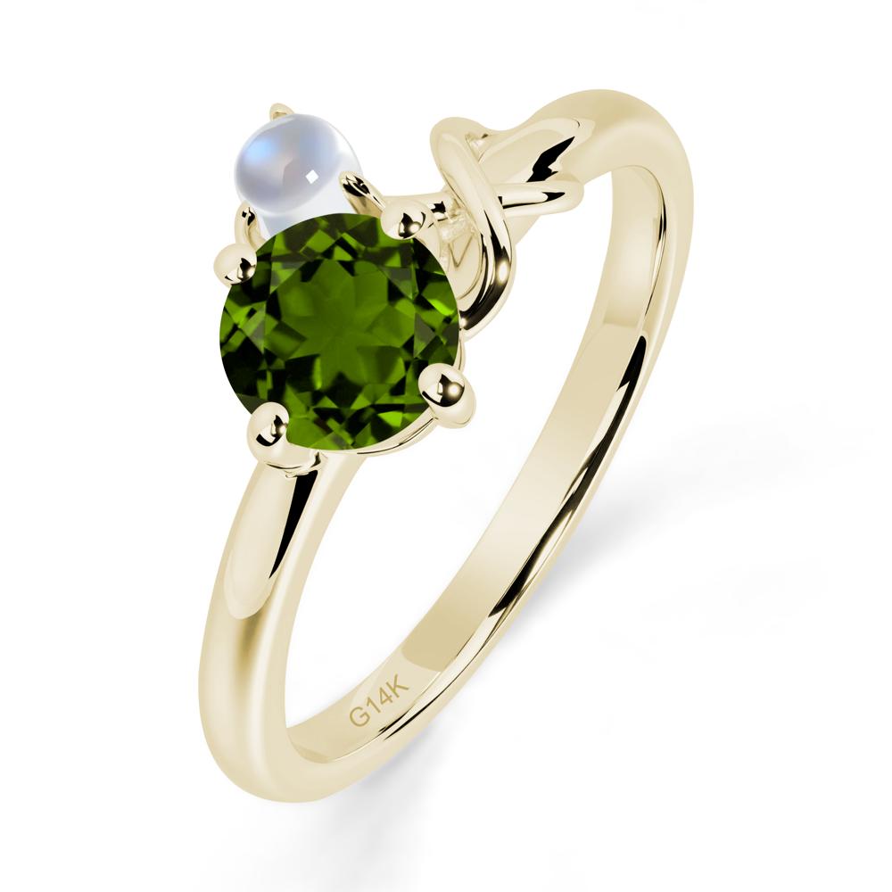 Petite Diopside Infinity Engagement Ring - LUO Jewelry #metal_14k yellow gold