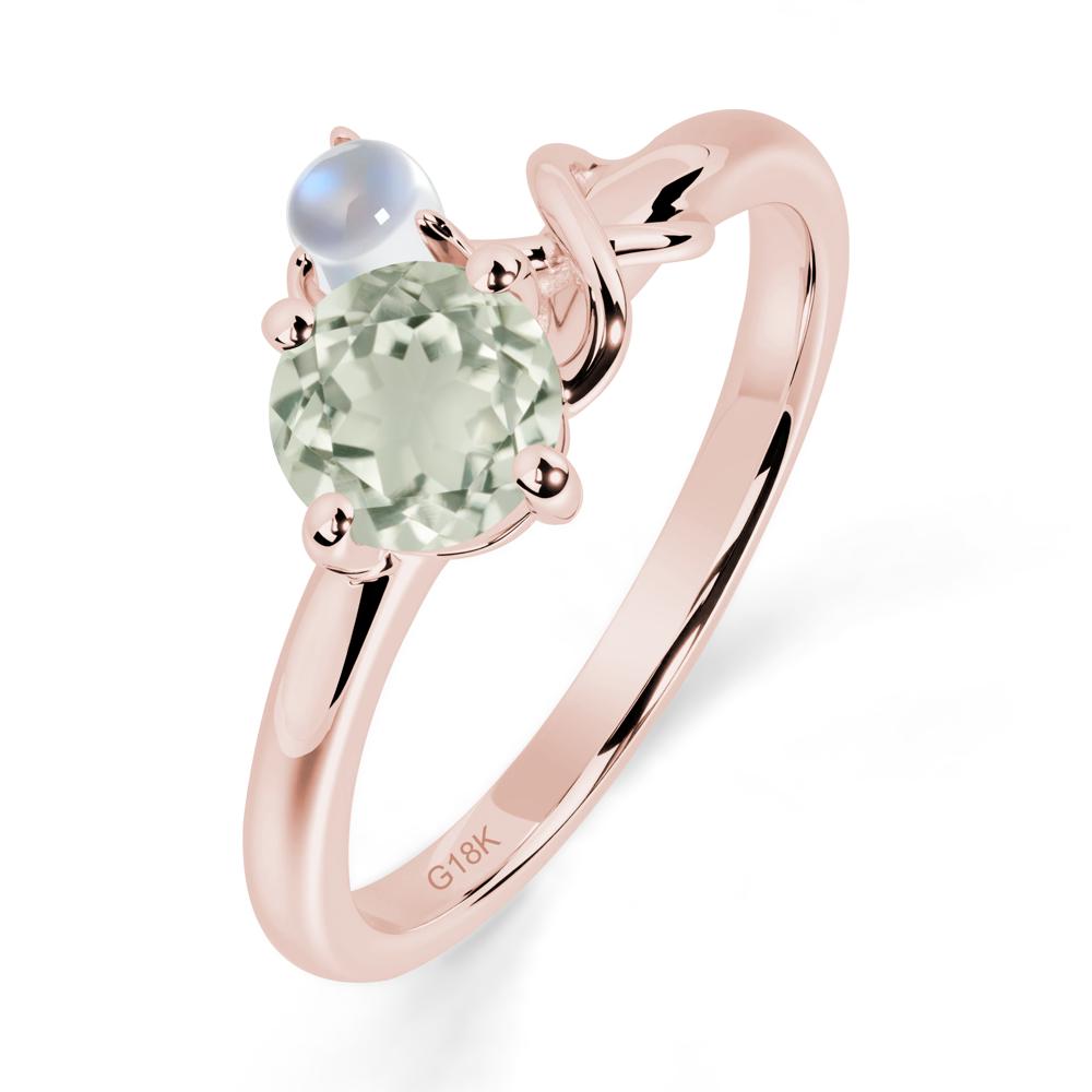 Green Amethyst Infinity Symbol Ring - LUO Jewelry #metal_18k rose gold