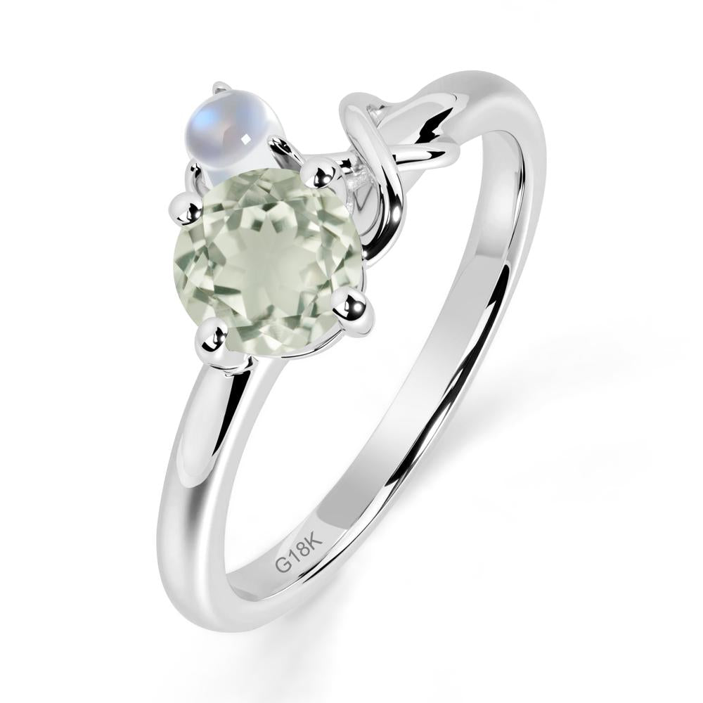Green Amethyst Infinity Symbol Ring - LUO Jewelry #metal_18k white gold