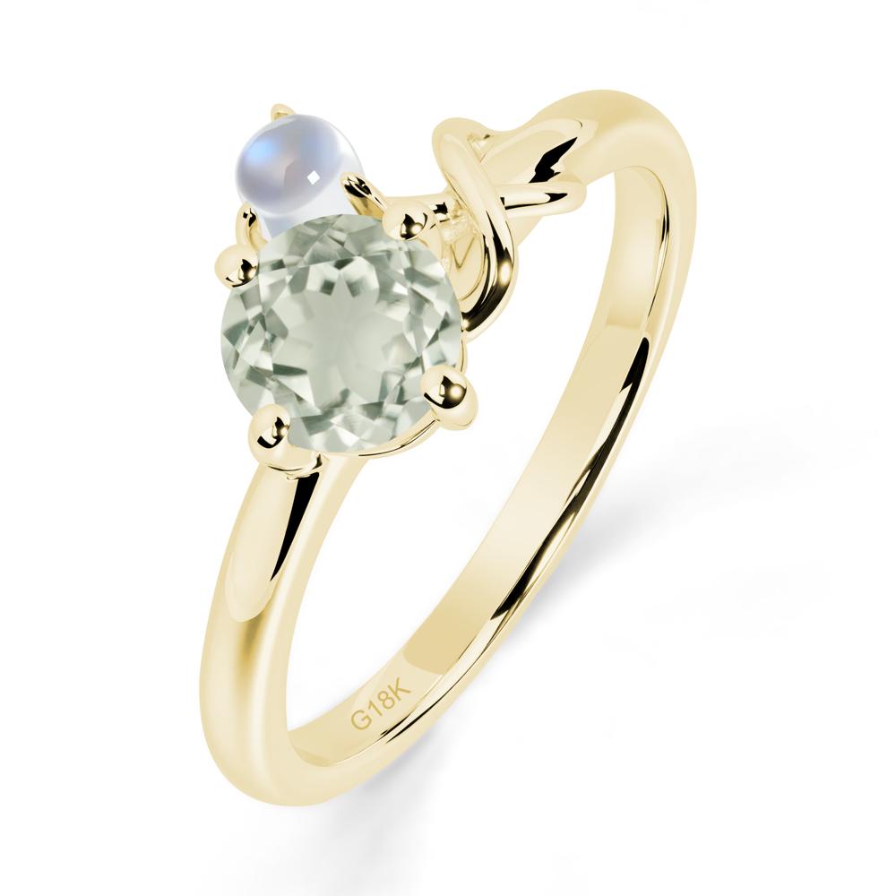 Green Amethyst Infinity Symbol Ring - LUO Jewelry #metal_18k yellow gold