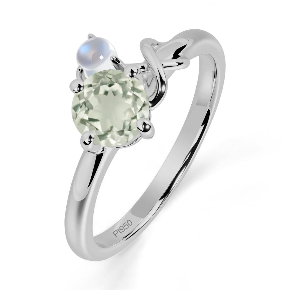 Green Amethyst Infinity Symbol Ring - LUO Jewelry #metal_platinum