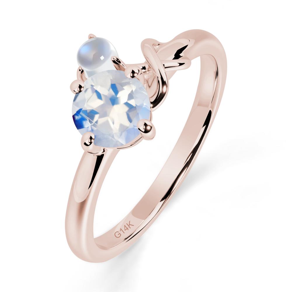 Petite Moonstone Infinity Engagement Ring - LUO Jewelry #metal_14k rose gold
