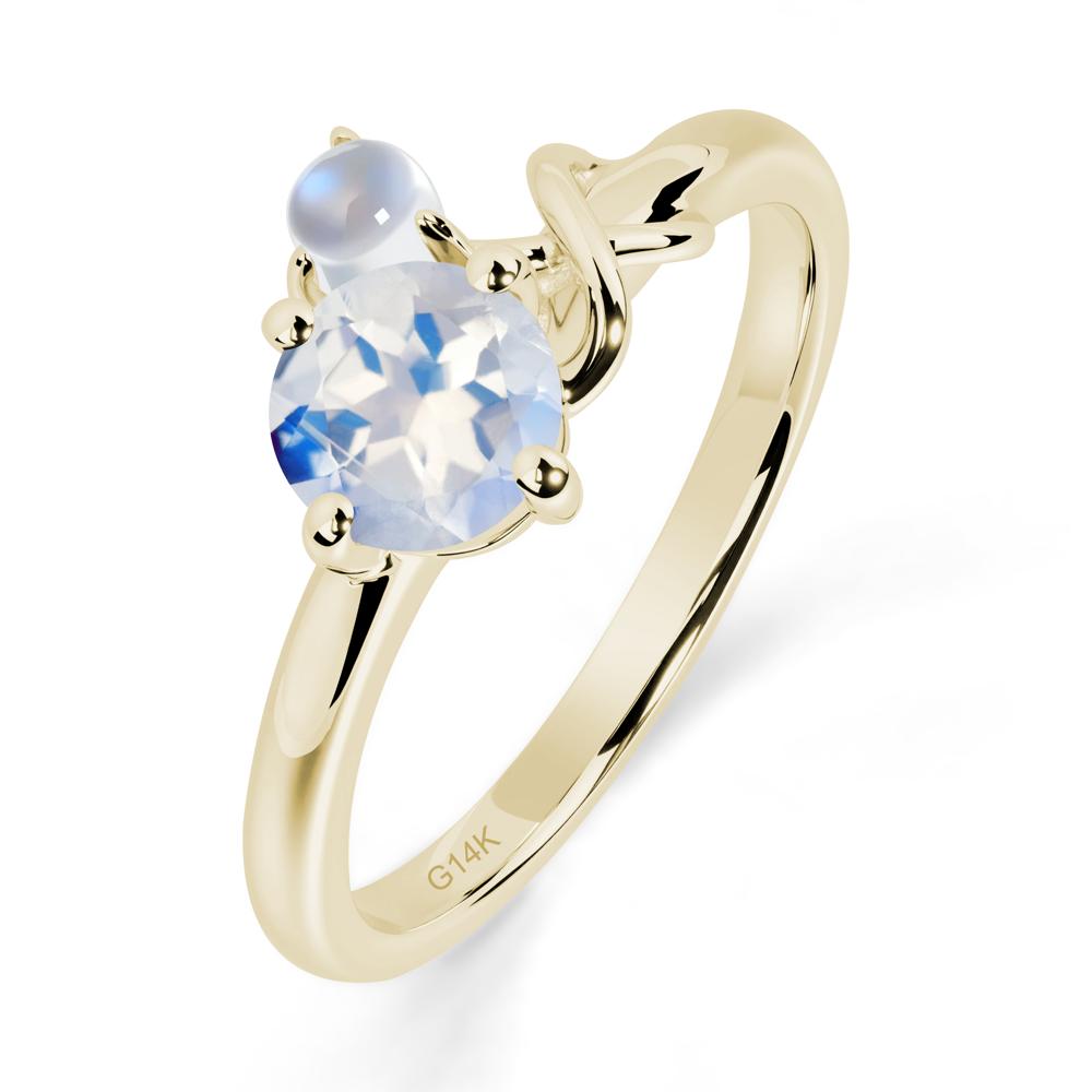 Petite Moonstone Infinity Engagement Ring - LUO Jewelry #metal_14k yellow gold