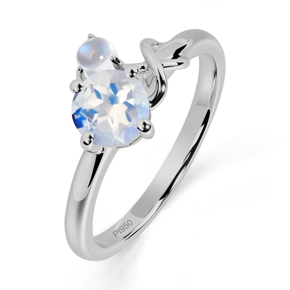 Petite Moonstone Infinity Engagement Ring - LUO Jewelry #metal_platinum