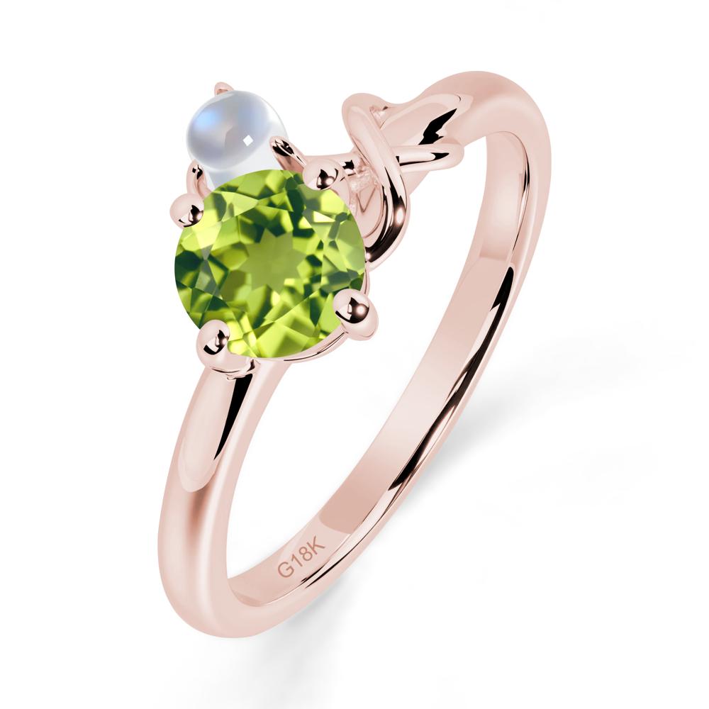 Petite Peridot Infinity Engagement Ring - LUO Jewelry #metal_18k rose gold