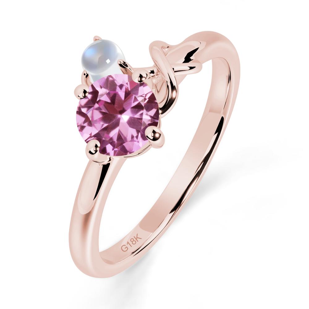 Petite Pink Sapphire Infinity Engagement Ring - LUO Jewelry #metal_18k rose gold