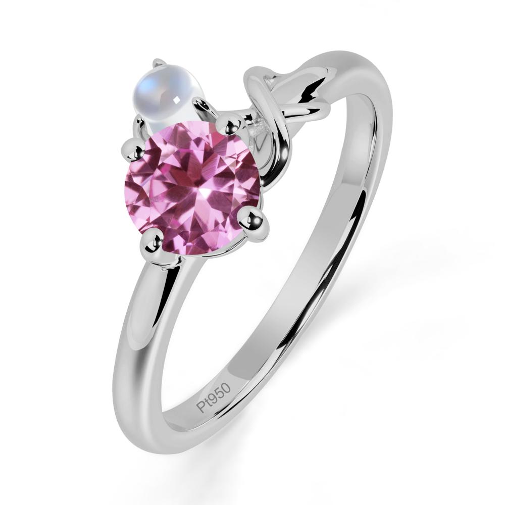 Petite Pink Sapphire Infinity Engagement Ring - LUO Jewelry #metal_platinum