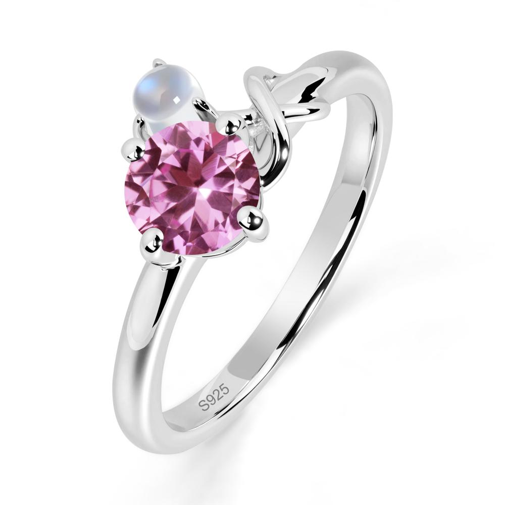 Petite Pink Sapphire Infinity Engagement Ring - LUO Jewelry #metal_sterling silver