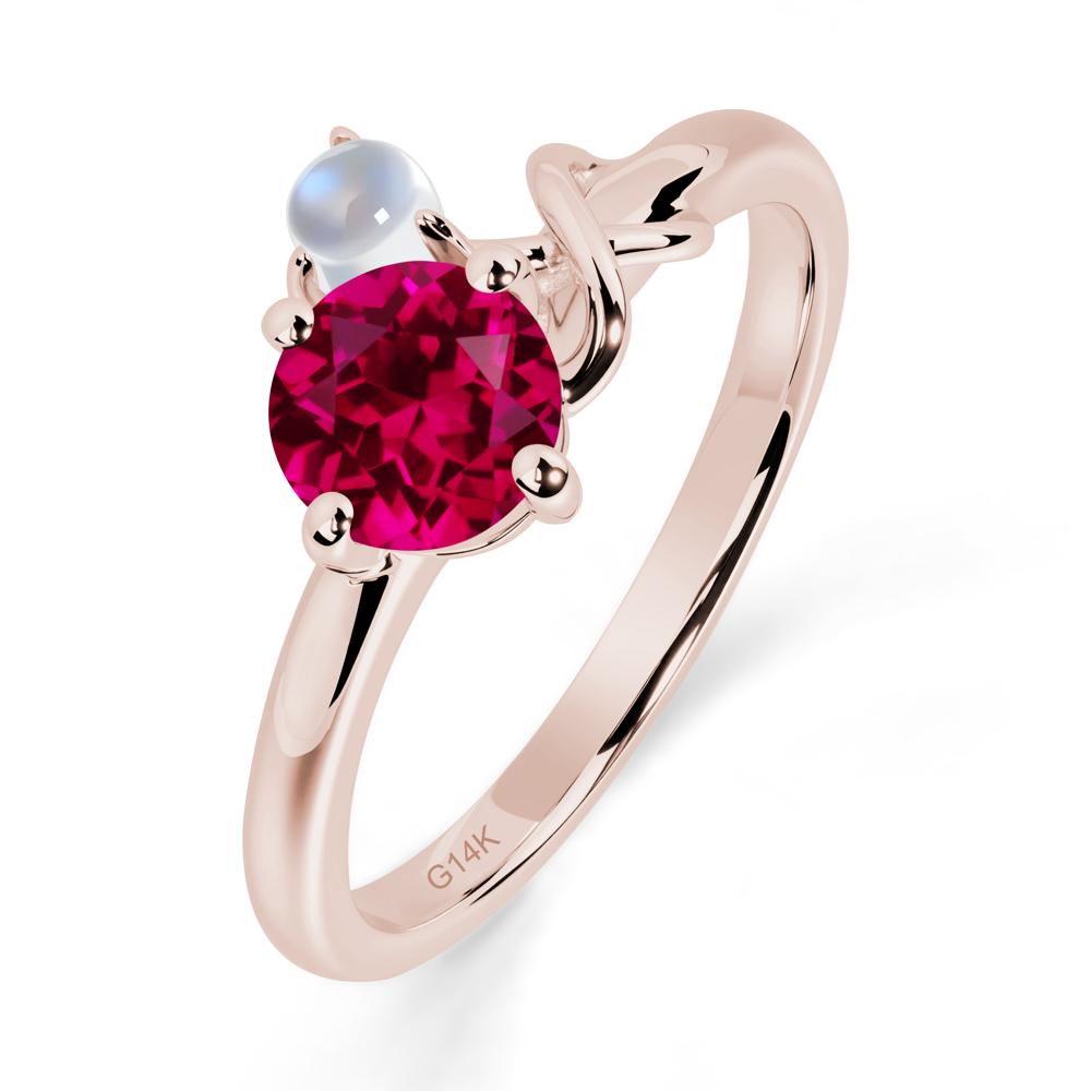 Ruby Infinity Symbol Ring - LUO Jewelry #metal_14k rose gold