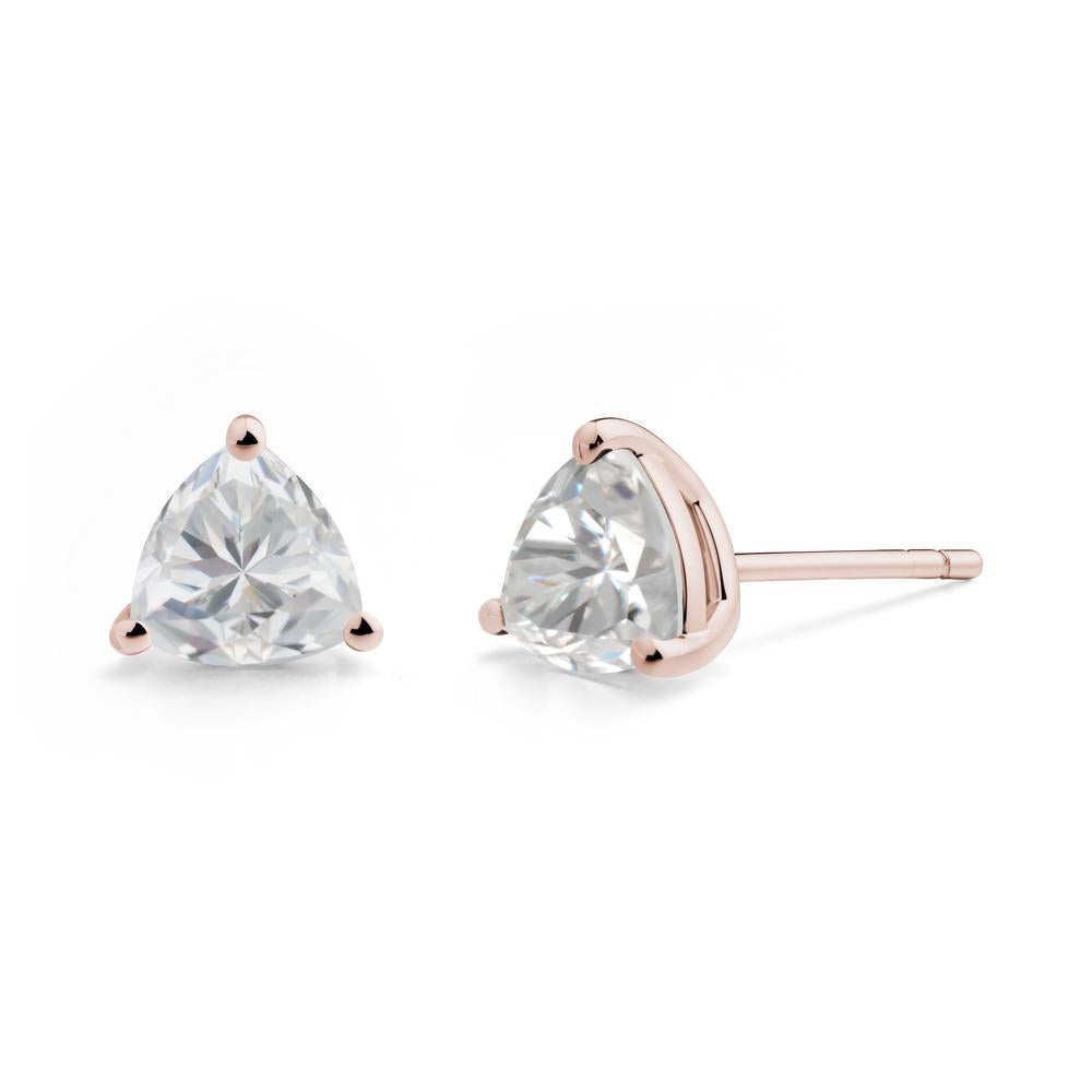 Cubic Zirconia Stud Earrings - LUO Jewelry #metal_14k rose gold