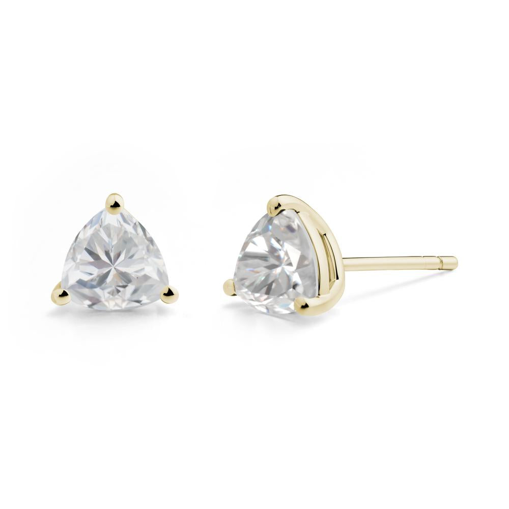 Cubic Zirconia Stud Earrings - LUO Jewelry #metal_14k yellow gold