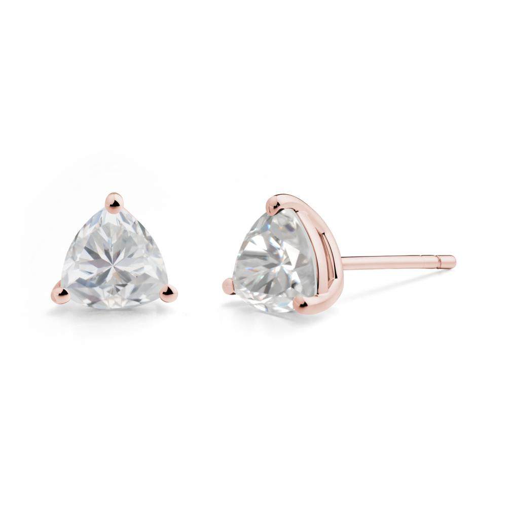 Cubic Zirconia Stud Earrings - LUO Jewelry #metal_18k rose gold
