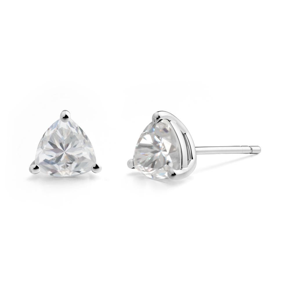 Cubic Zirconia Stud Earrings - LUO Jewelry #metal_18k white gold