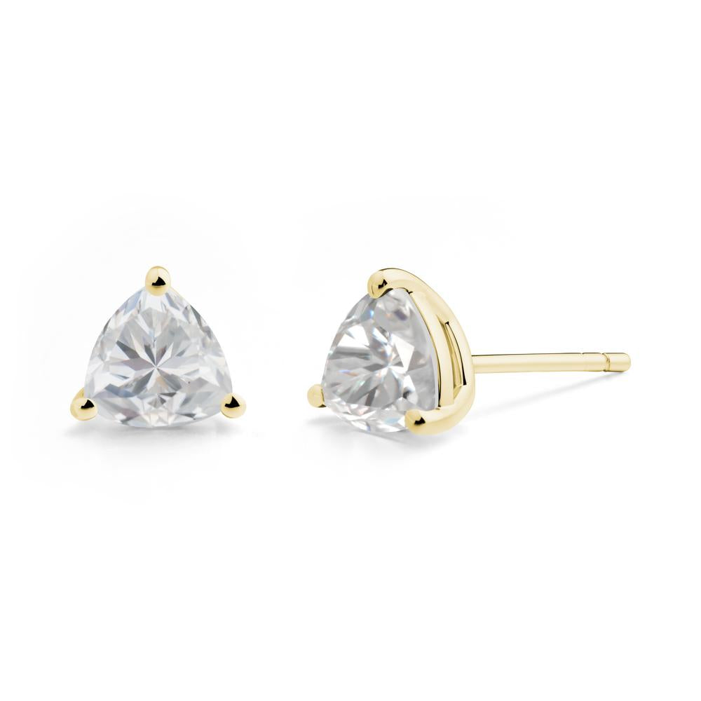 Cubic Zirconia Stud Earrings - LUO Jewelry #metal_18k yellow gold