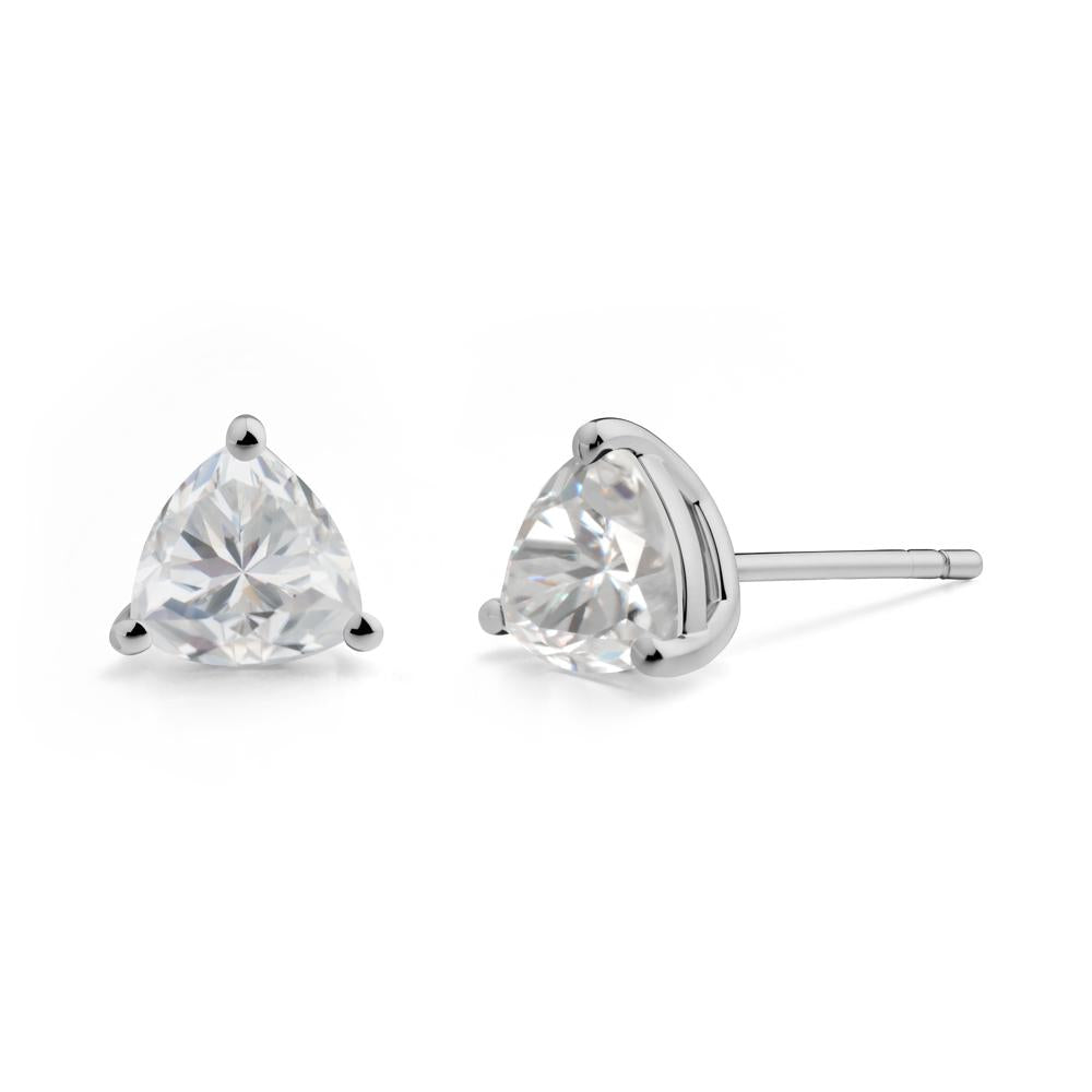 Cubic Zirconia Stud Earrings - LUO Jewelry #metal_platinum
