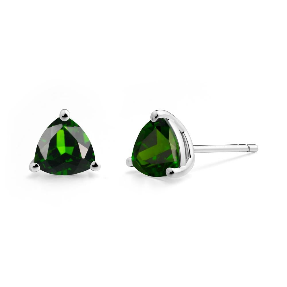 Diopside Stud Earrings - LUO Jewelry #metal_sterling silver