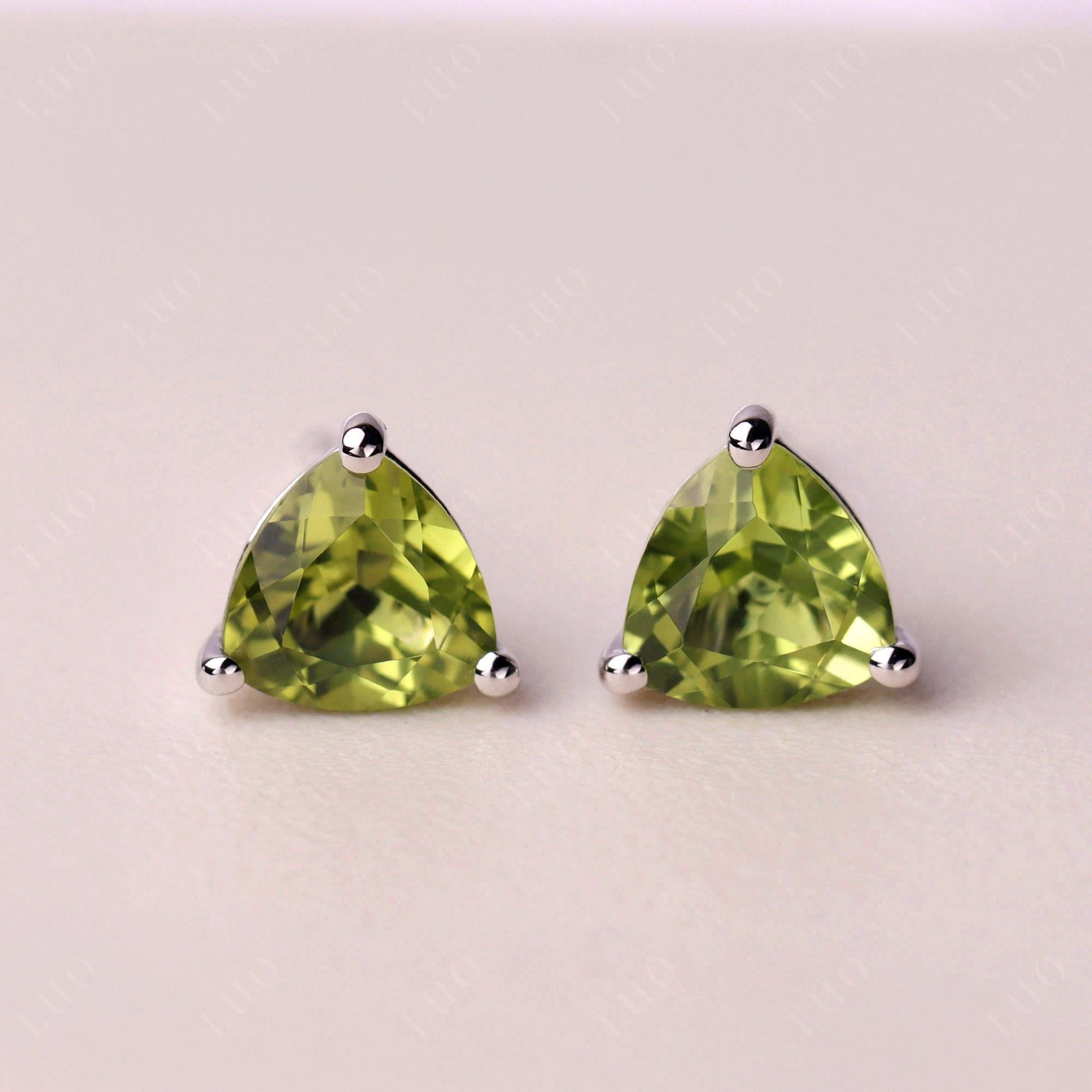 Peridot Stud Earrings - LUO Jewelry