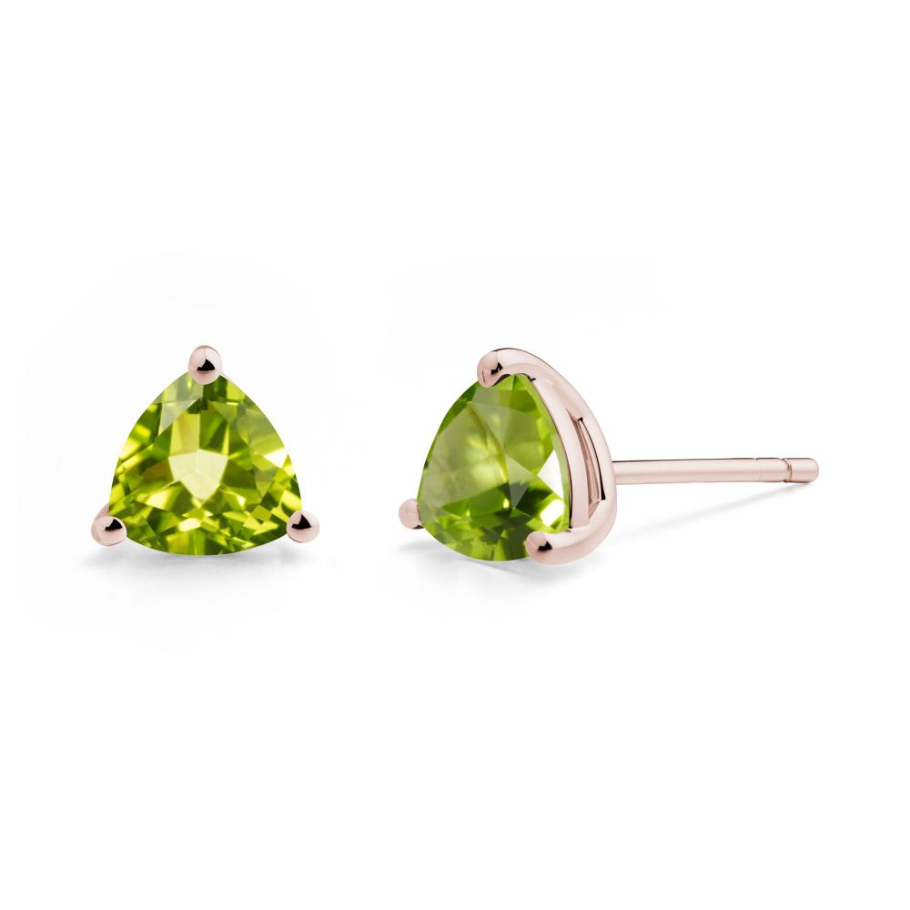 Peridot Stud Earrings - LUO Jewelry #metal_14k rose gold