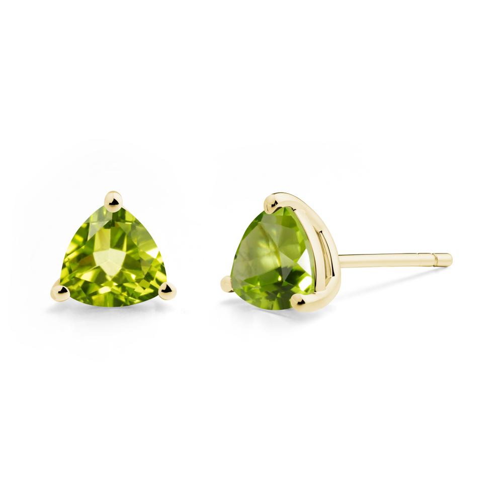 Peridot Stud Earrings - LUO Jewelry #metal_18k yellow gold