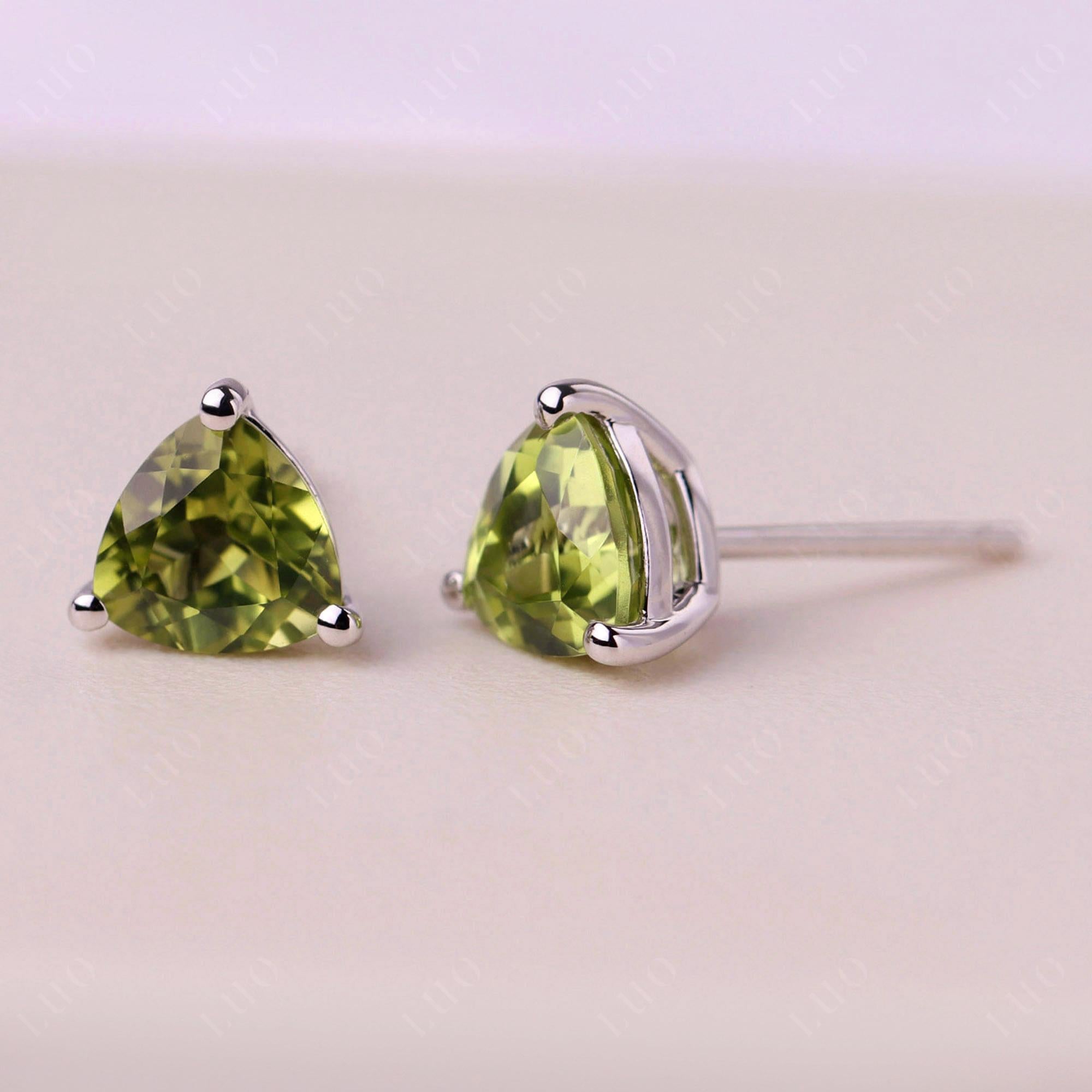 Peridot Stud Earrings - LUO Jewelry